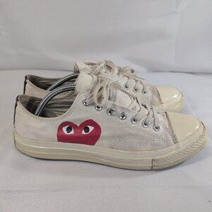 Converse Comme des Garcons Play x Chuck 70 Milk White Heart 150207C Mens 10 W 12